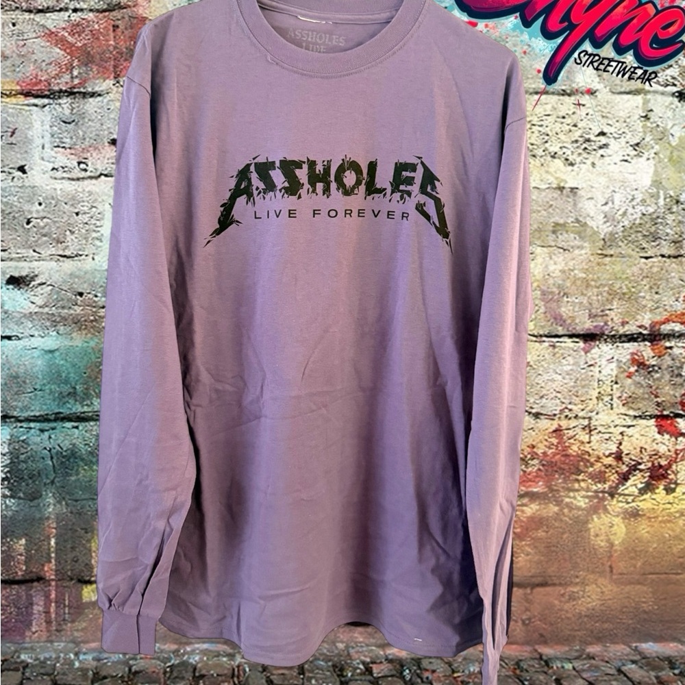 Purple Long Sleeve Graphic Tee